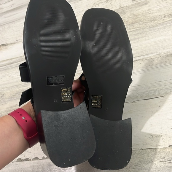 Anthropologie Black Heeled sandals Size 41 - Picture 6 of 8